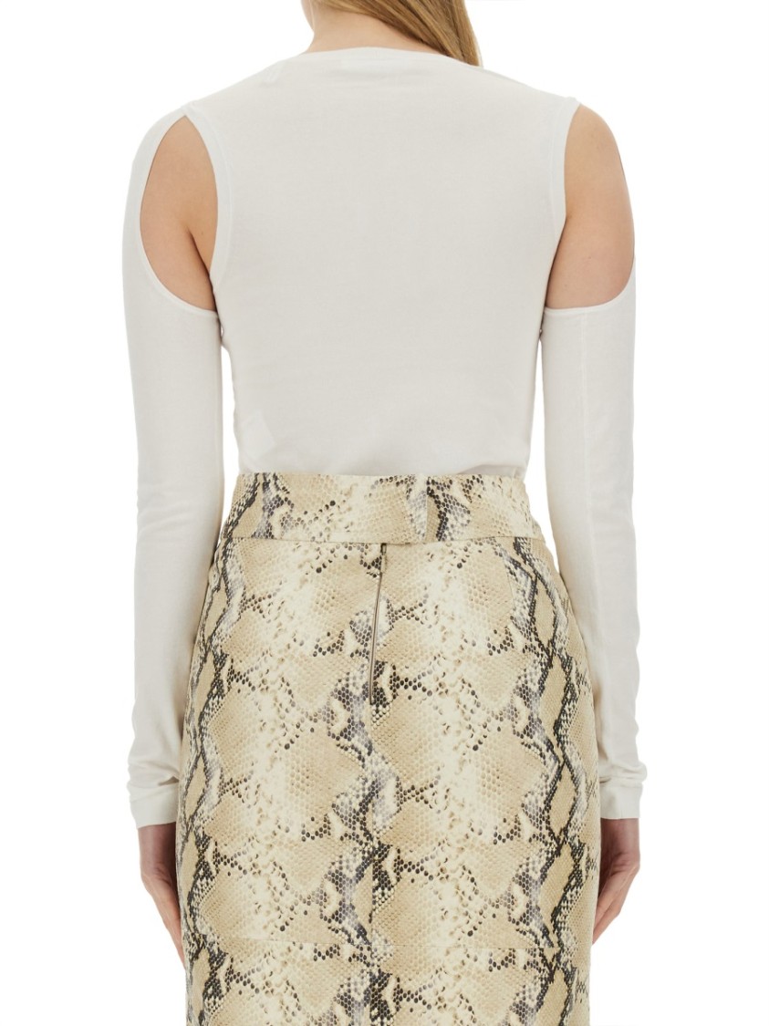 HELMUT LANG HELMUT LANG LONG-SLEEVED CUT-OUT TOP WITH EDGY SILHOUETTE