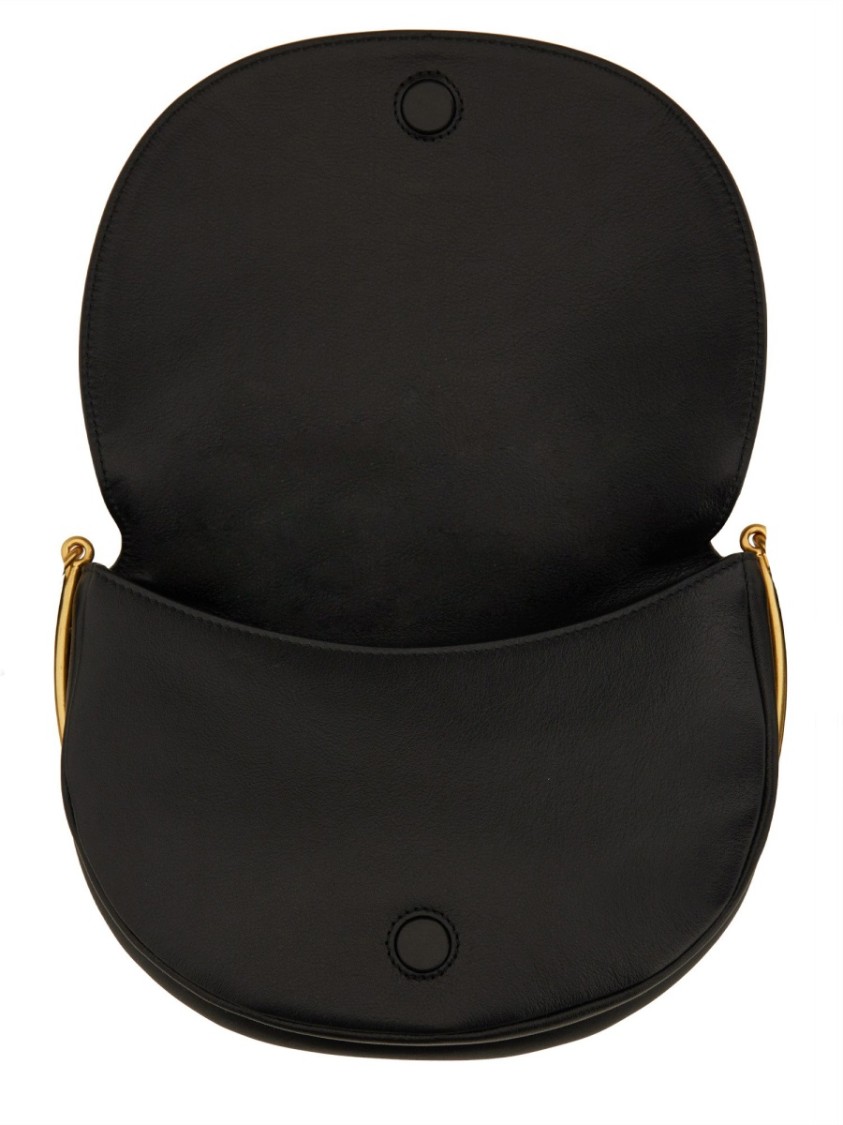 Shop Wandler Curved Silhouette Black Leather Tote With Adjustable Strap
