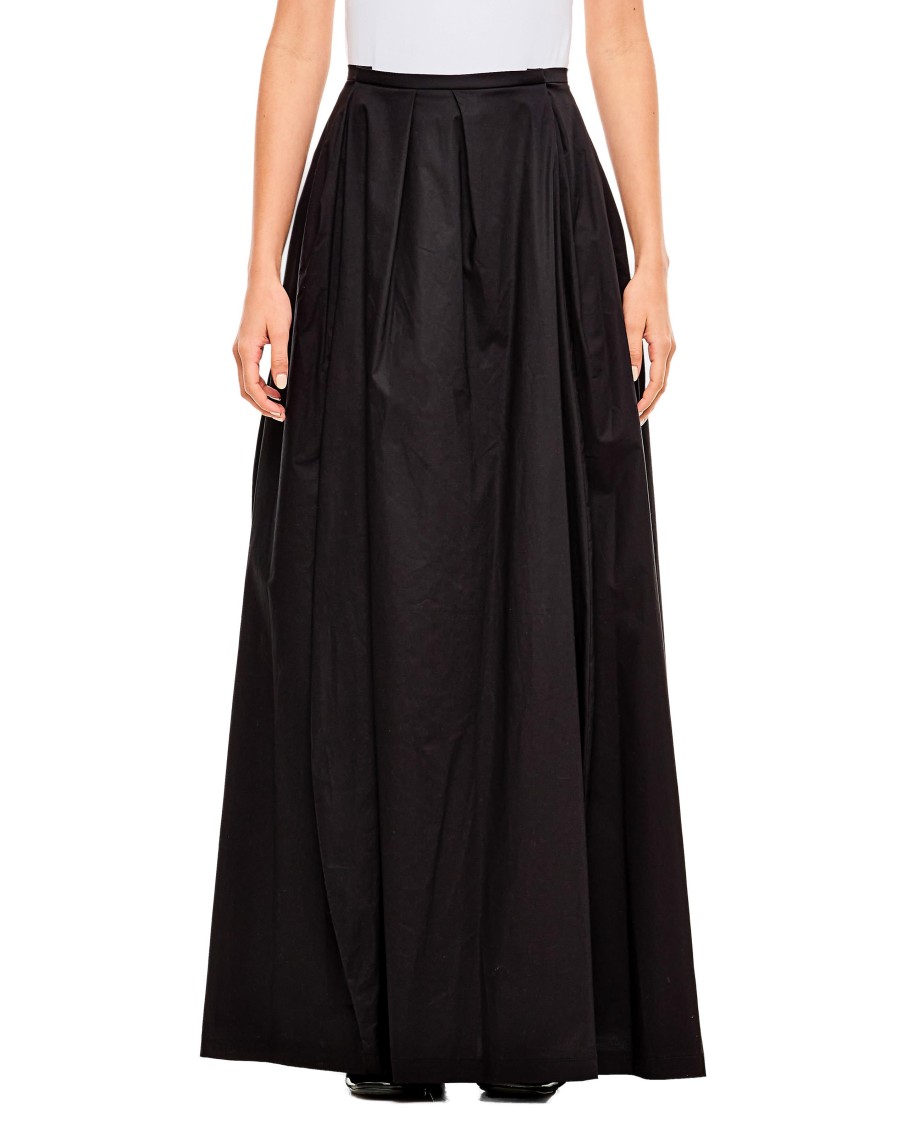 The Latest Full-length Skirt With Side Pockets And Pleated Design