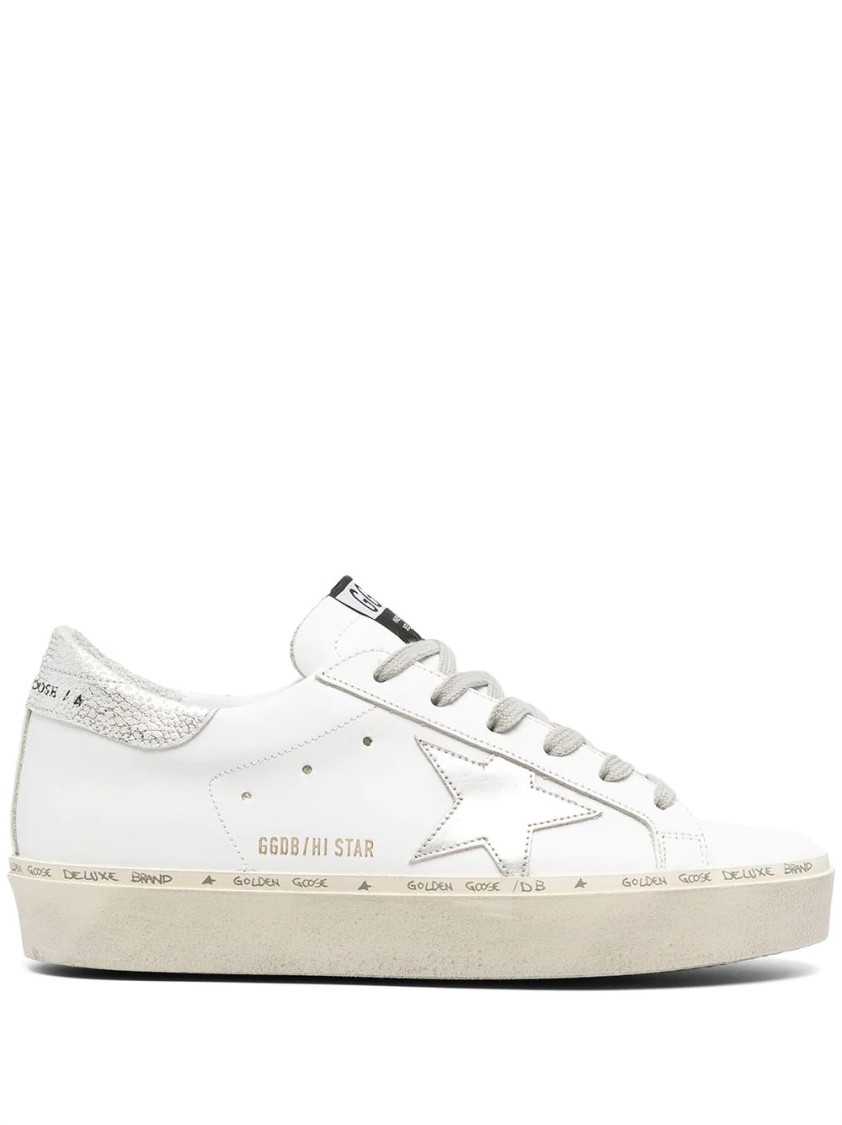 スニーカー Golden  Hi Star Leather Upper Laminated Leather Amazon.com | Golden Goose Hi Star Leather Sneaker, 37, Black