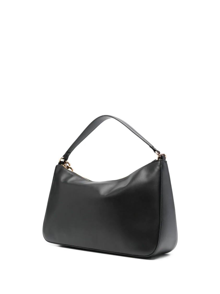Twinset Twin-set Black Crossbody Bag With Chain Strap In Black
