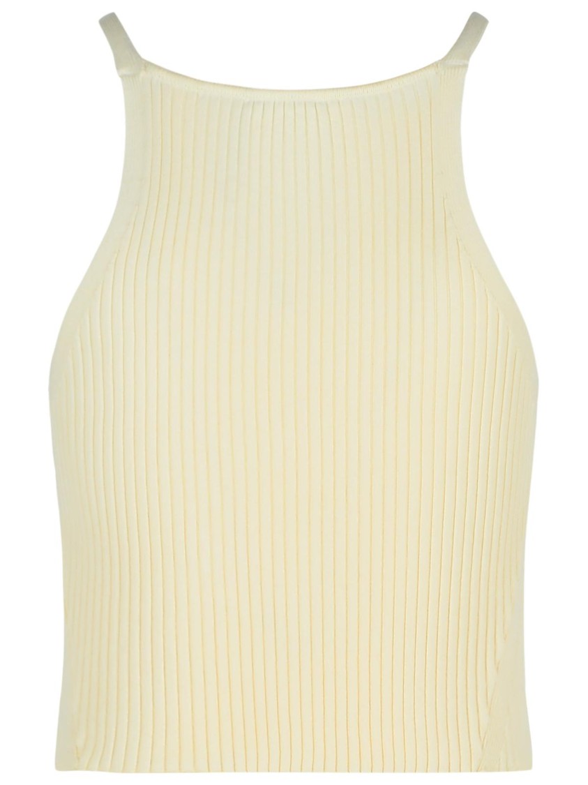 Courrèges Courreges Ivory Viscose Blend Top In Neutral