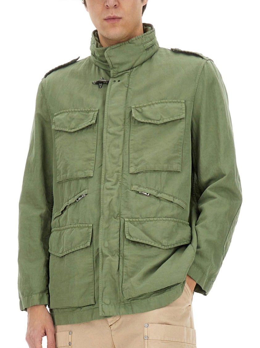 Fay Utility-inspired Green Jacket In Green