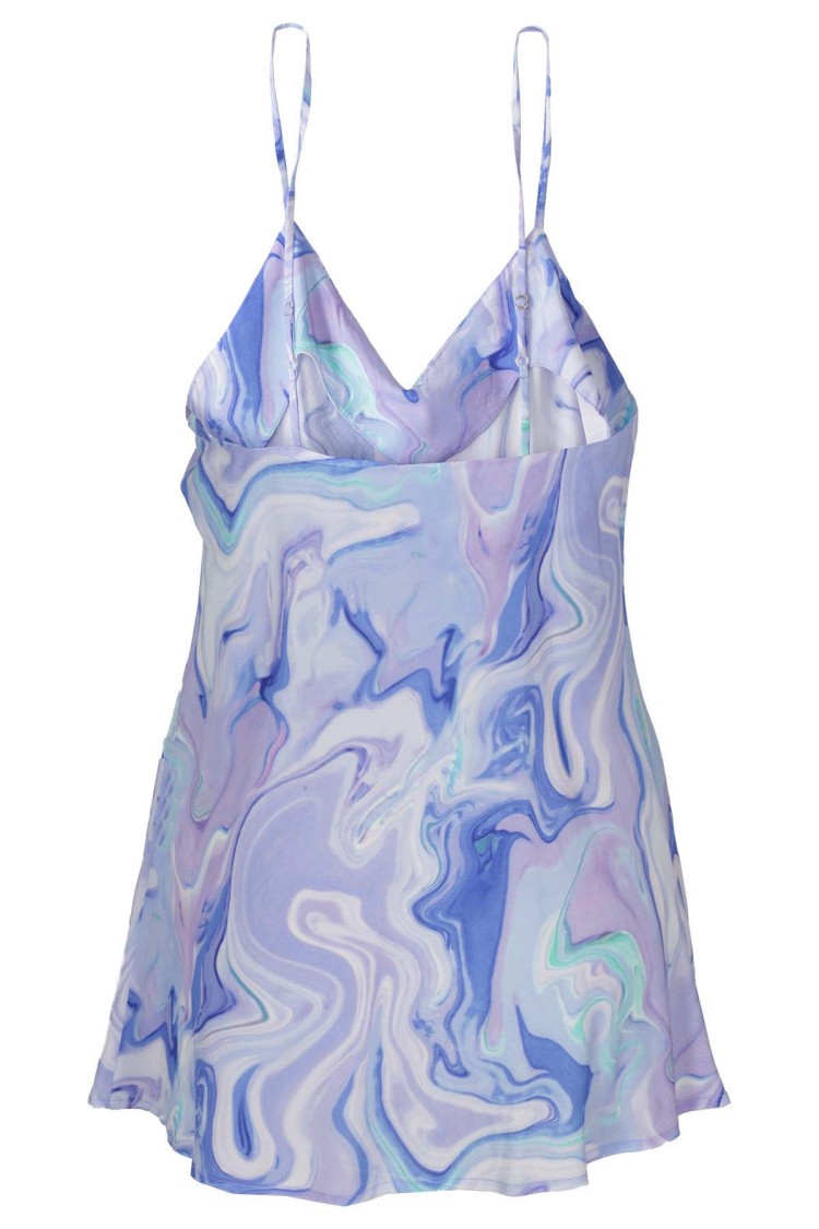 Bcbg Max Azria Purple-colored Top With Patterned Print In Blue