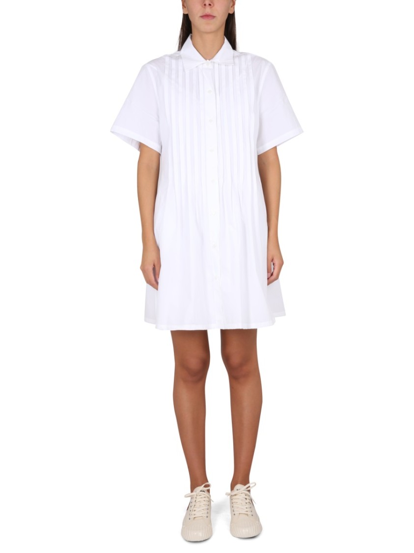 ワンピース Kenzo Pleated Chemise Dress Kenzo Pleated Chemise Dress In White | ModeSens