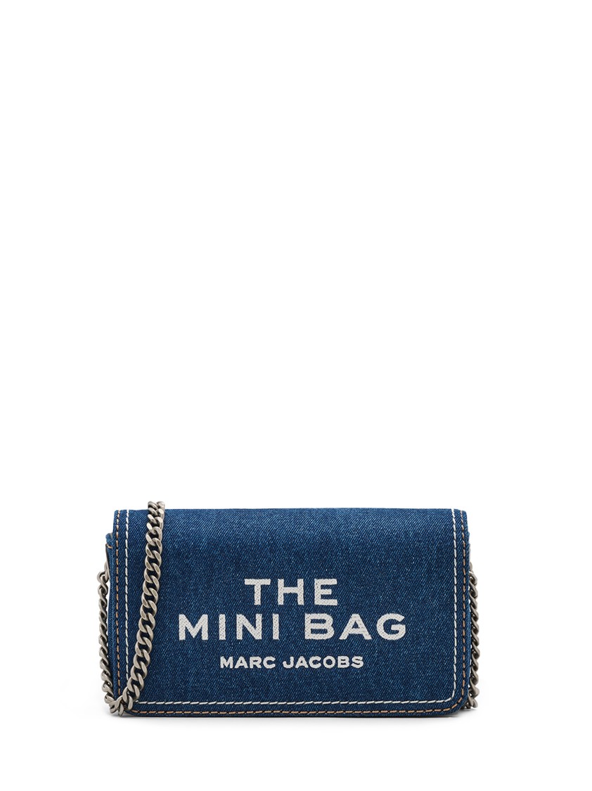 Marc Jacobs The Denim Chain Dark Wash Mini Cross-body Bag In Green