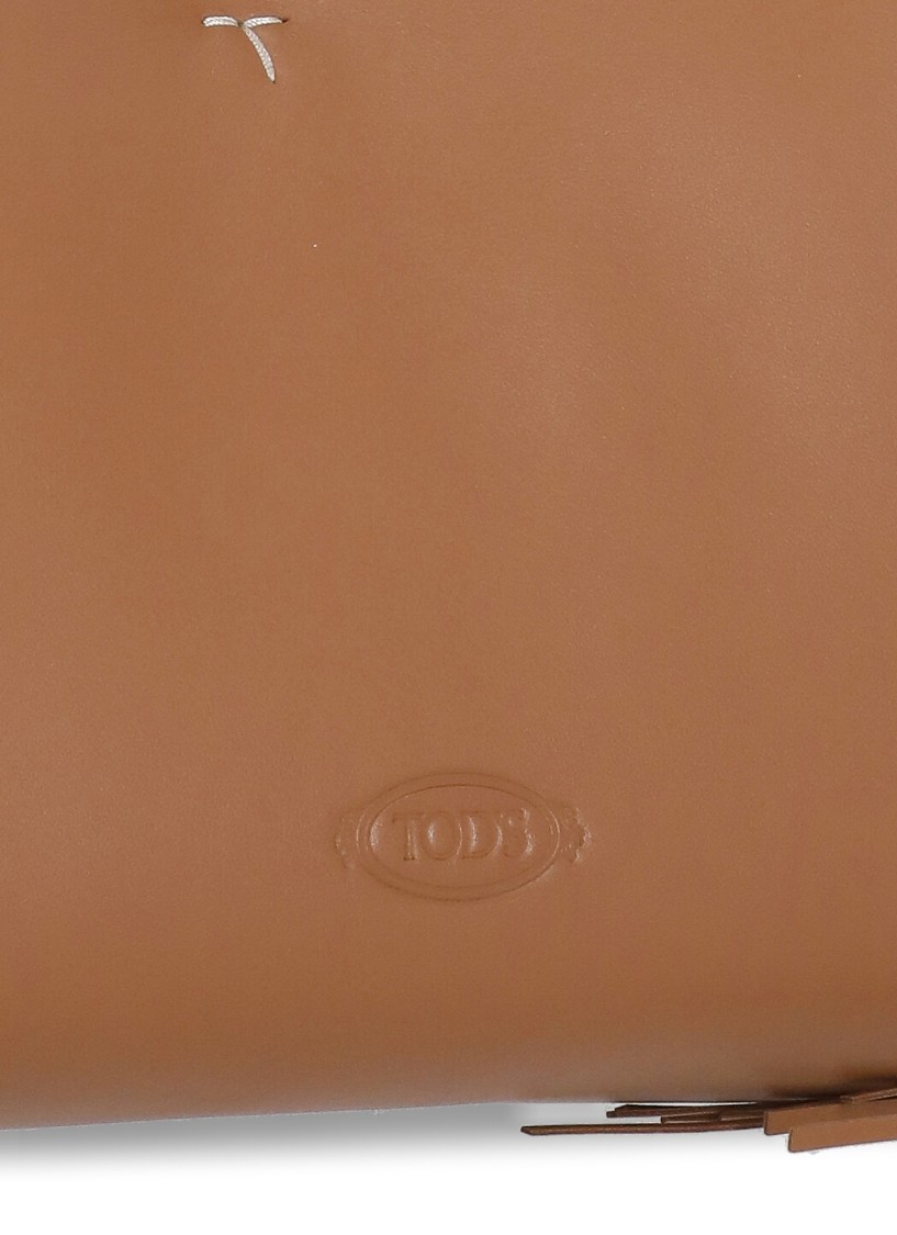 Tod's Brown Leather Shoulder Bag In Brown