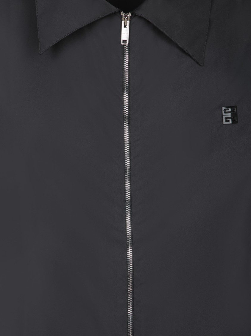 Givenchy Chemise Zippée À Détail 4g In Black