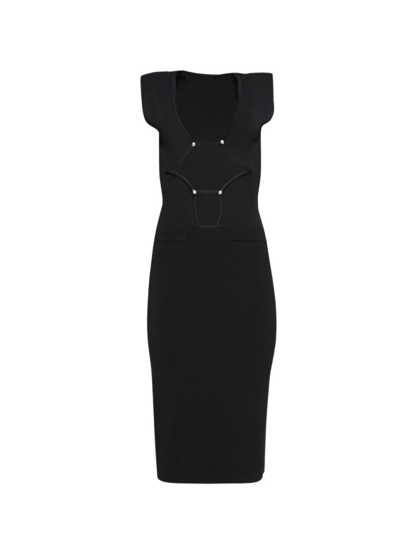 Christopher Esber Bracket Knit Dress In Black