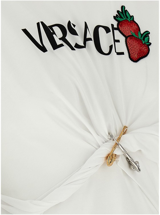 Tシャツ・カットソー Versace Playfully Curled White Cotton T-Shirt Versace Playfully Curled White Cotton T-Shirt | THE LIST