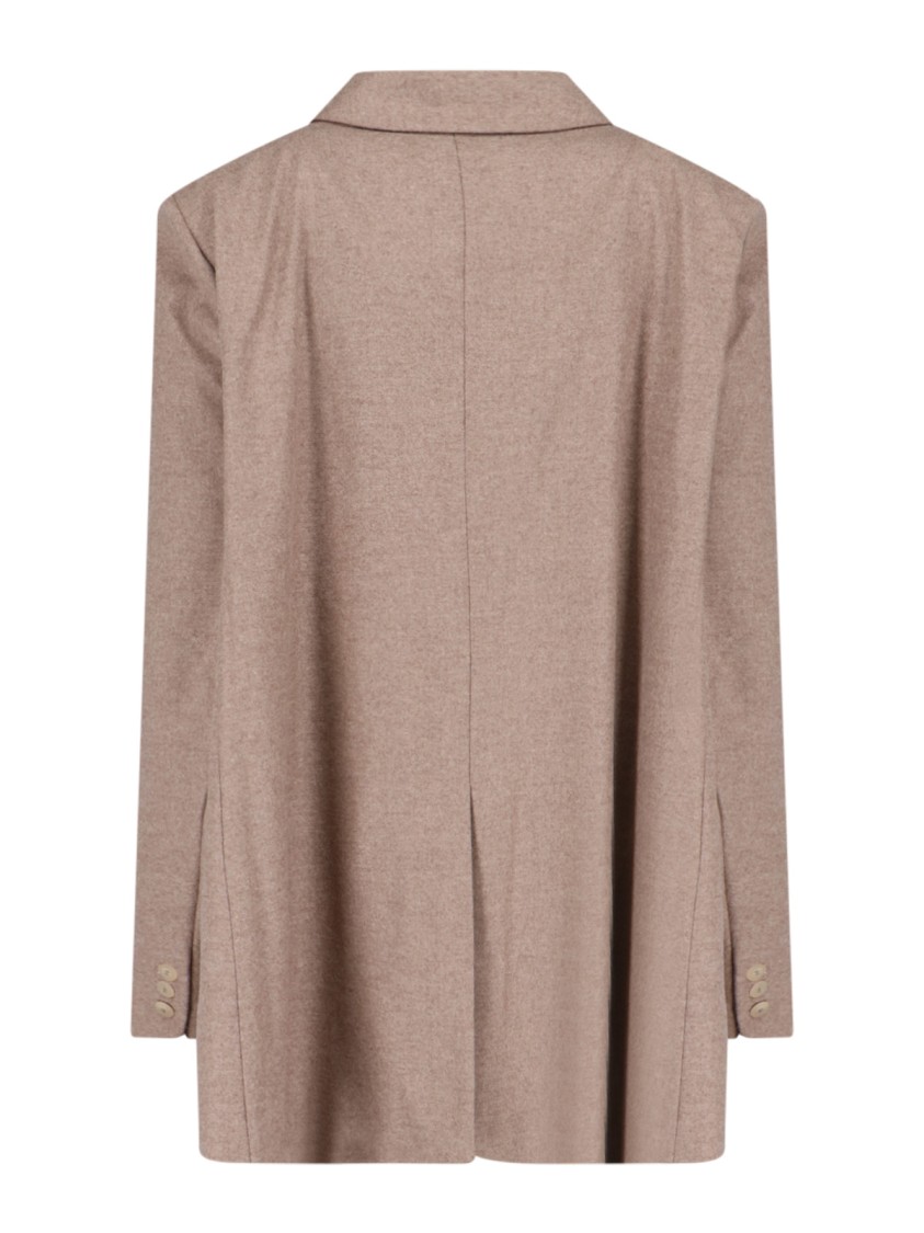NICCOLÒ PASQUALETTI NICCOLÒ PASQUALETTI DOUBLE-BREASTED BLAZER IN BEIGE VIRGIN WOOL