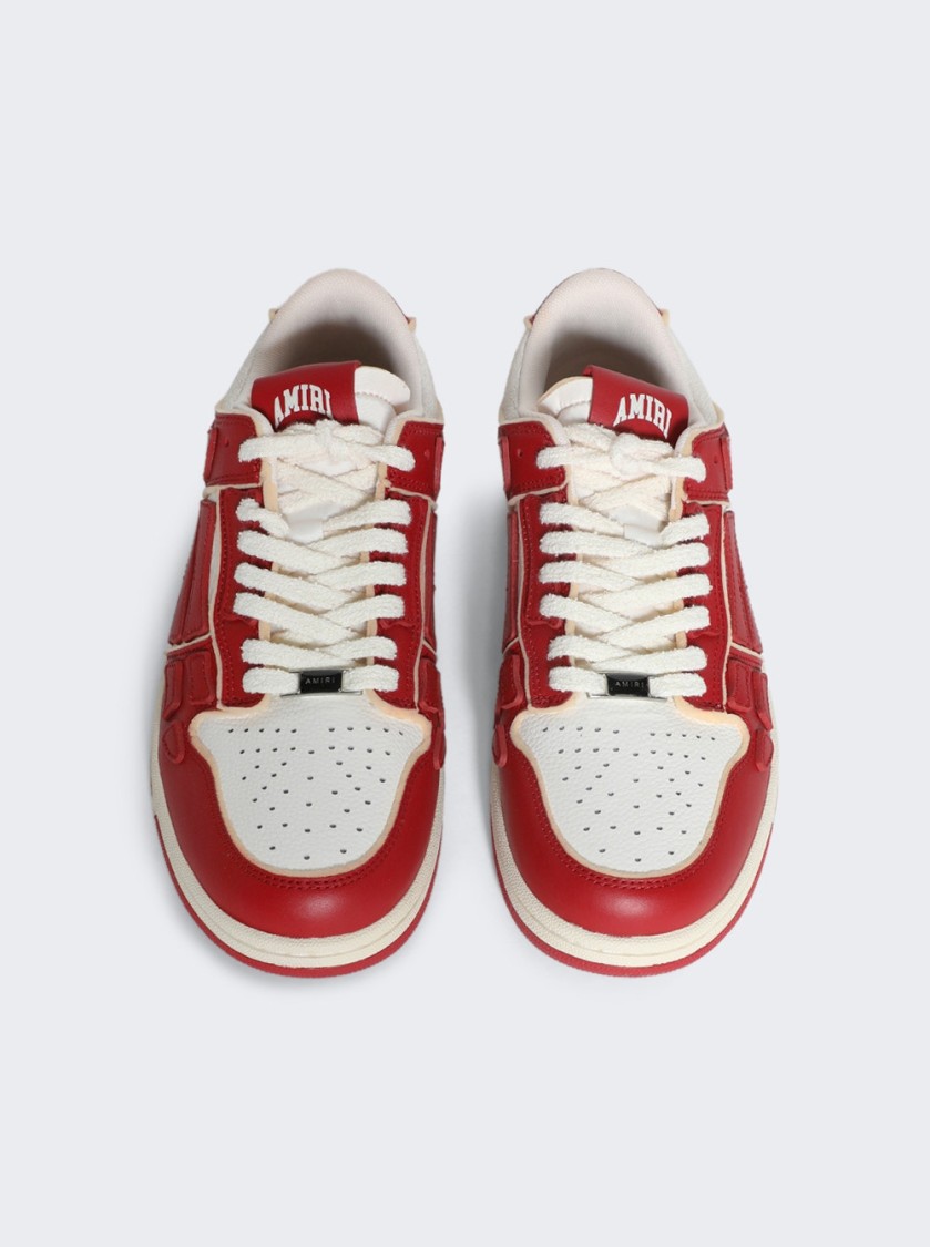 Amiri Collegiate Skel Top Low Sneakers Men In Red