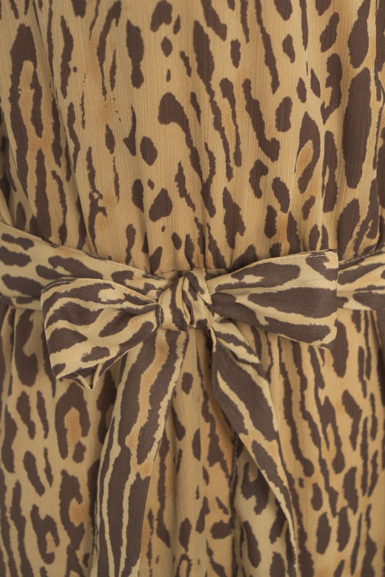 Liu •jo Liu Jo Brown Maxi Dress With Off-shoulder Neckline