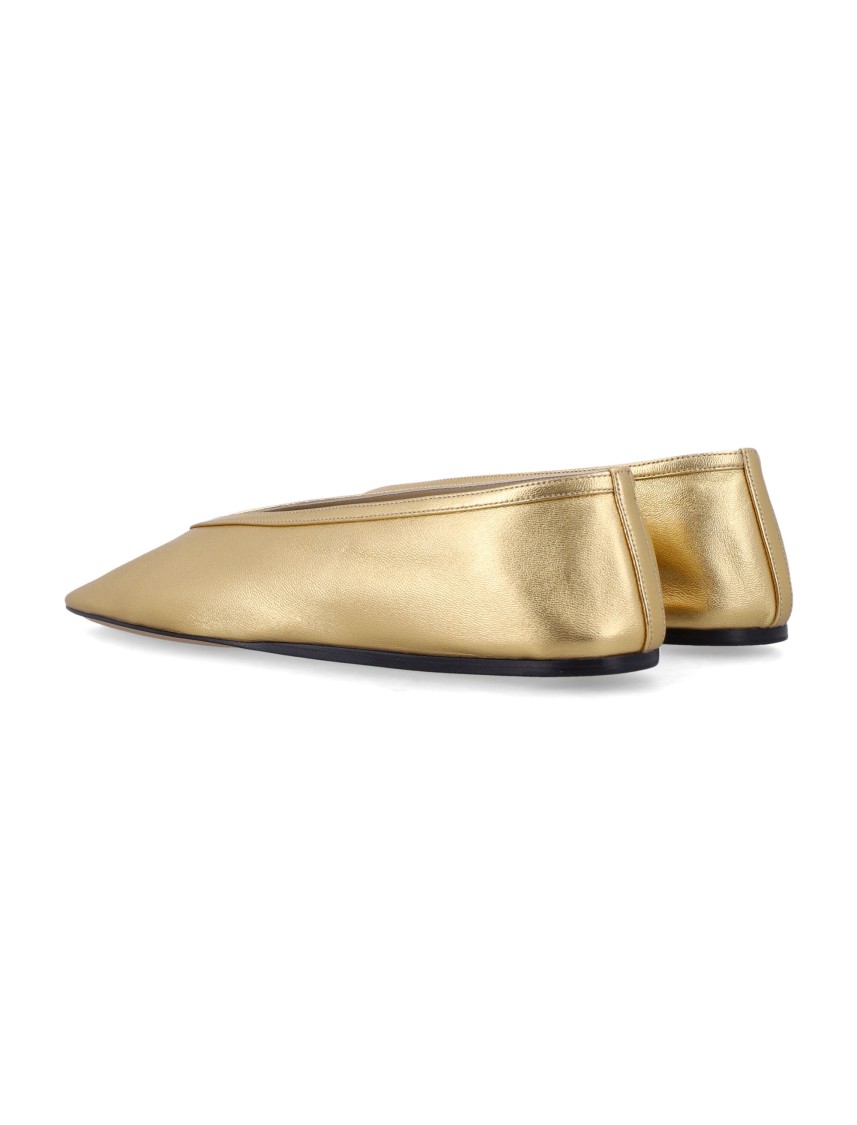 Shop Le Monde Beryl Le Monde Béryl Luna Lamb Leather Slipper In Gold