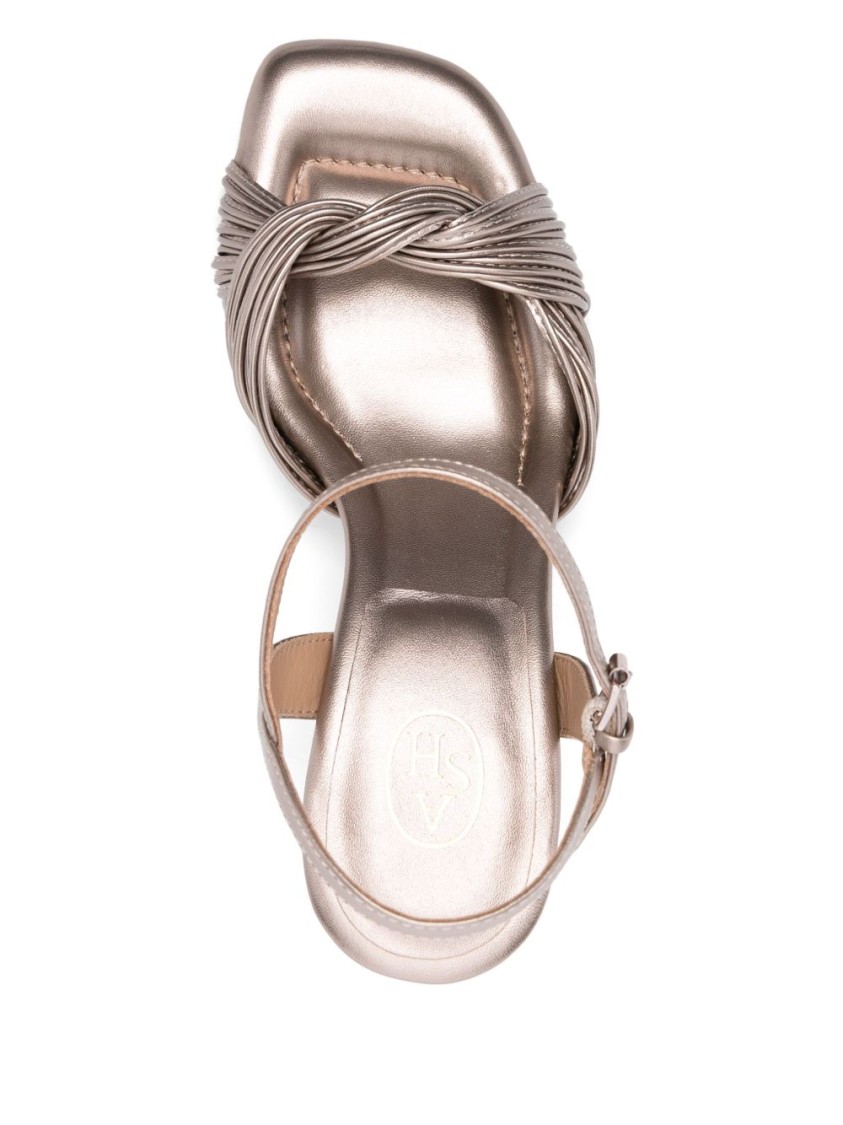 Ash Metal Light Brown Sandals