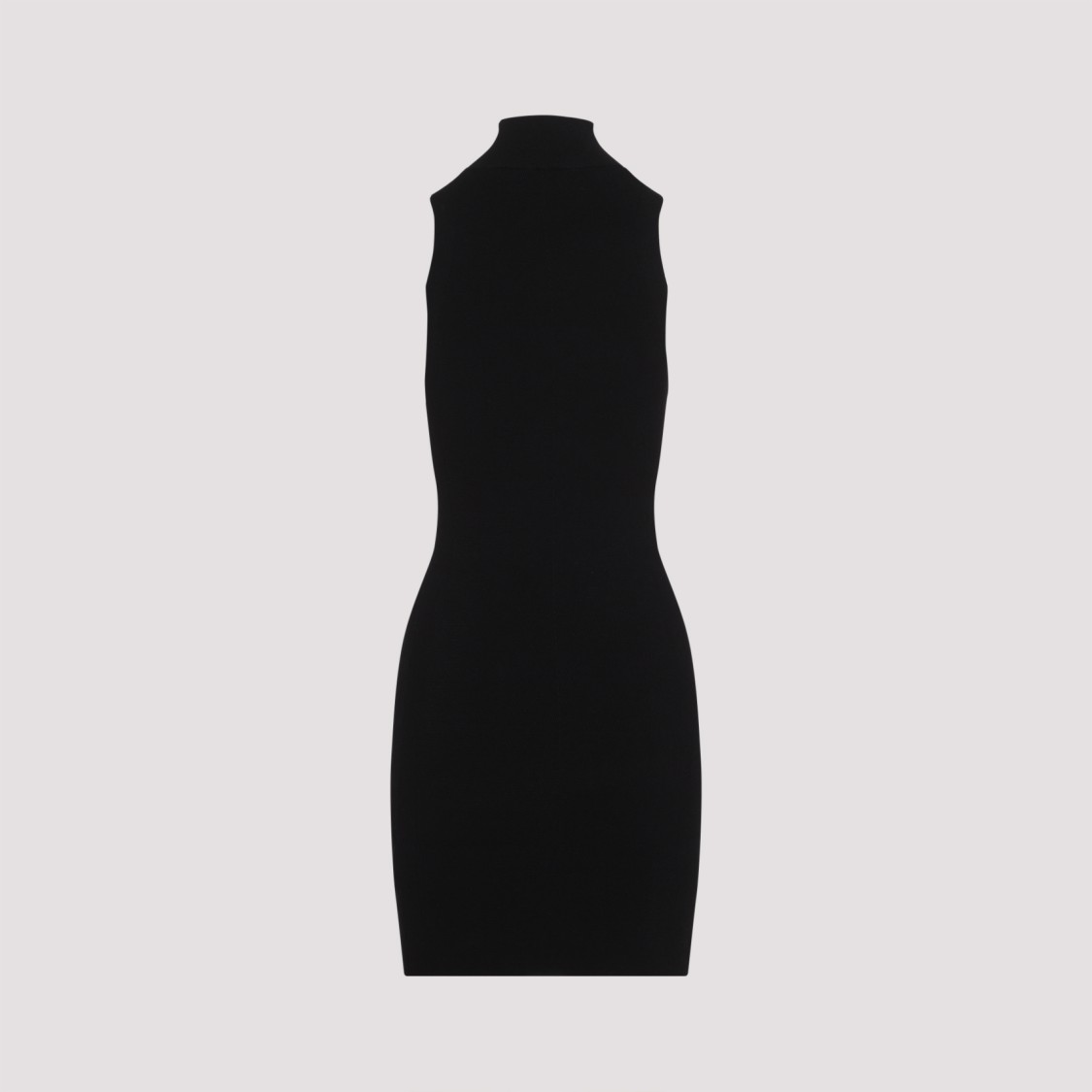 Diesel M-caddix Black Dress With Oval D Logo Plaque On The Front In Viscose Blend Woman In Black