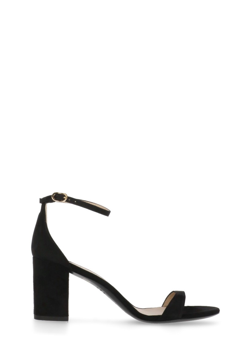 Stuart Weitzman Nudist Block 75 Sandals In Black