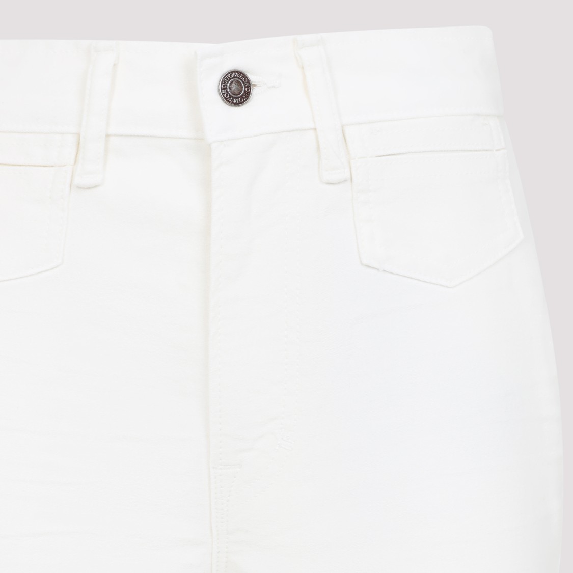 Shop Tom Ford Moleskin Wide Flare Pants In White