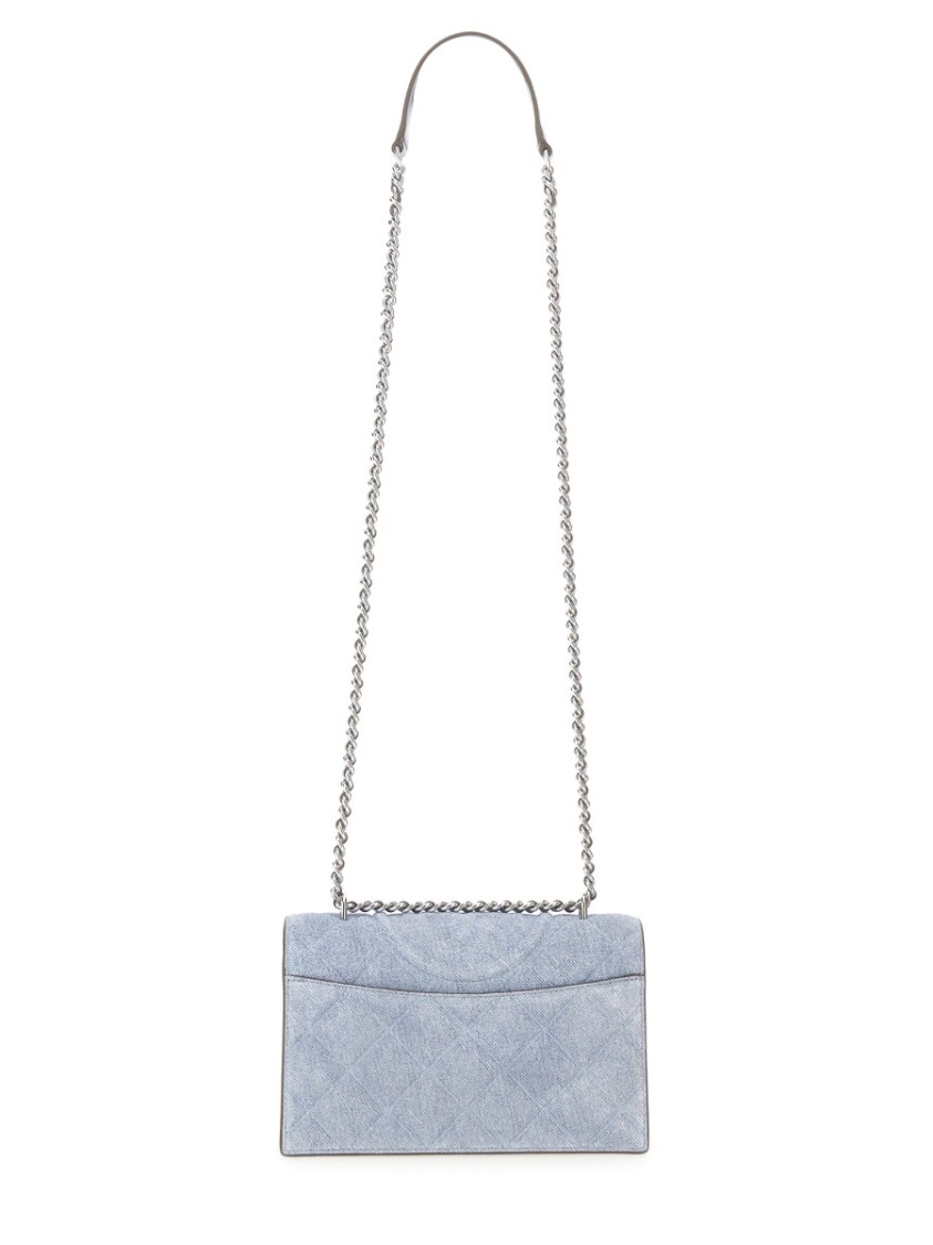 Tory Burch Suede "fleming" Bag In Blue