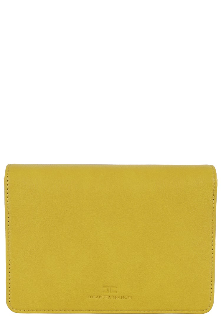 Elisabetta Franchi Groumette Chain Small Shoulder Bag In Gold