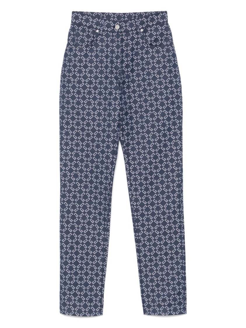 Givenchy High-waisted Tapered Jeans With Distinctive Pattern