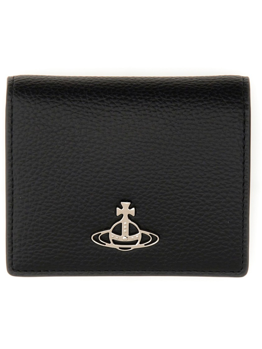 Vivienne Westwood Textured Black Logo Wallet