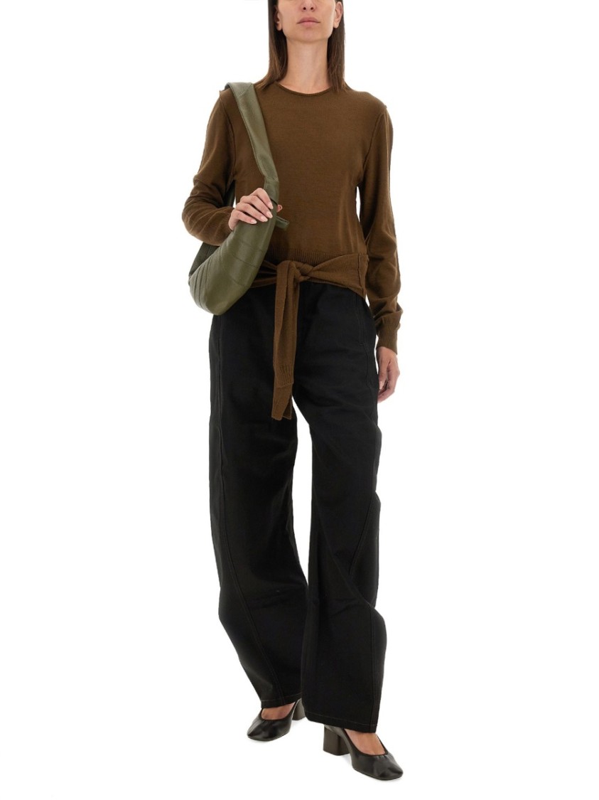 Lemaire Wool Blend Sweater In Brown
