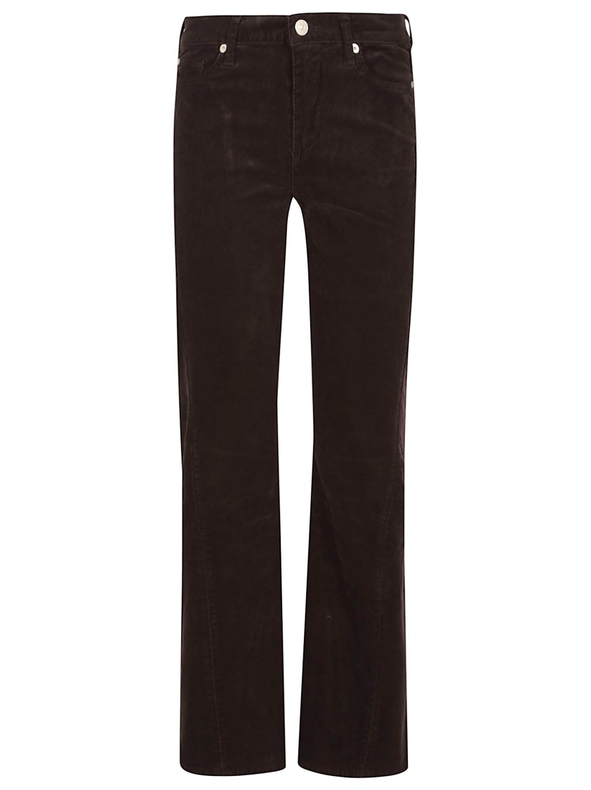 7 For All Mankind Twisted Dojo Tailorless Stretch Denim Jeans In Brown