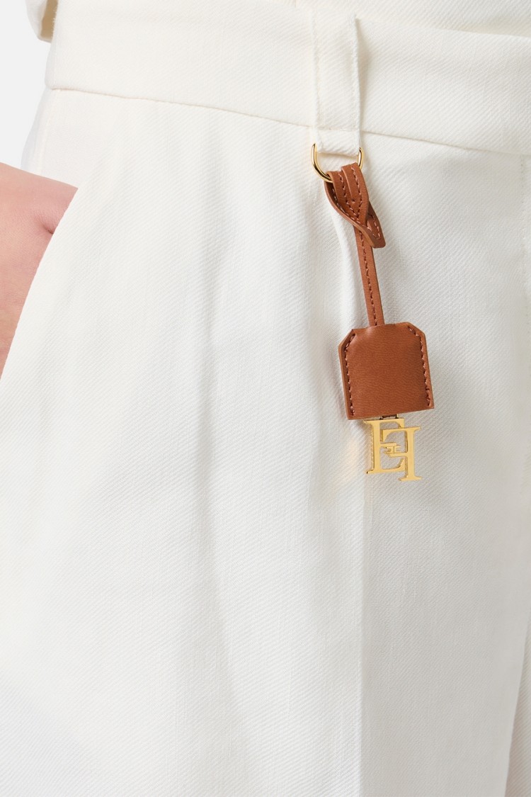 Elisabetta Franchi Sky Viscose-Linen Tailored With Detailing