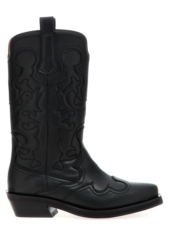 ミドルブーツ Ganni 'Western' texas boots Ganni 'Western' Texas Boots in Black | THE LIST