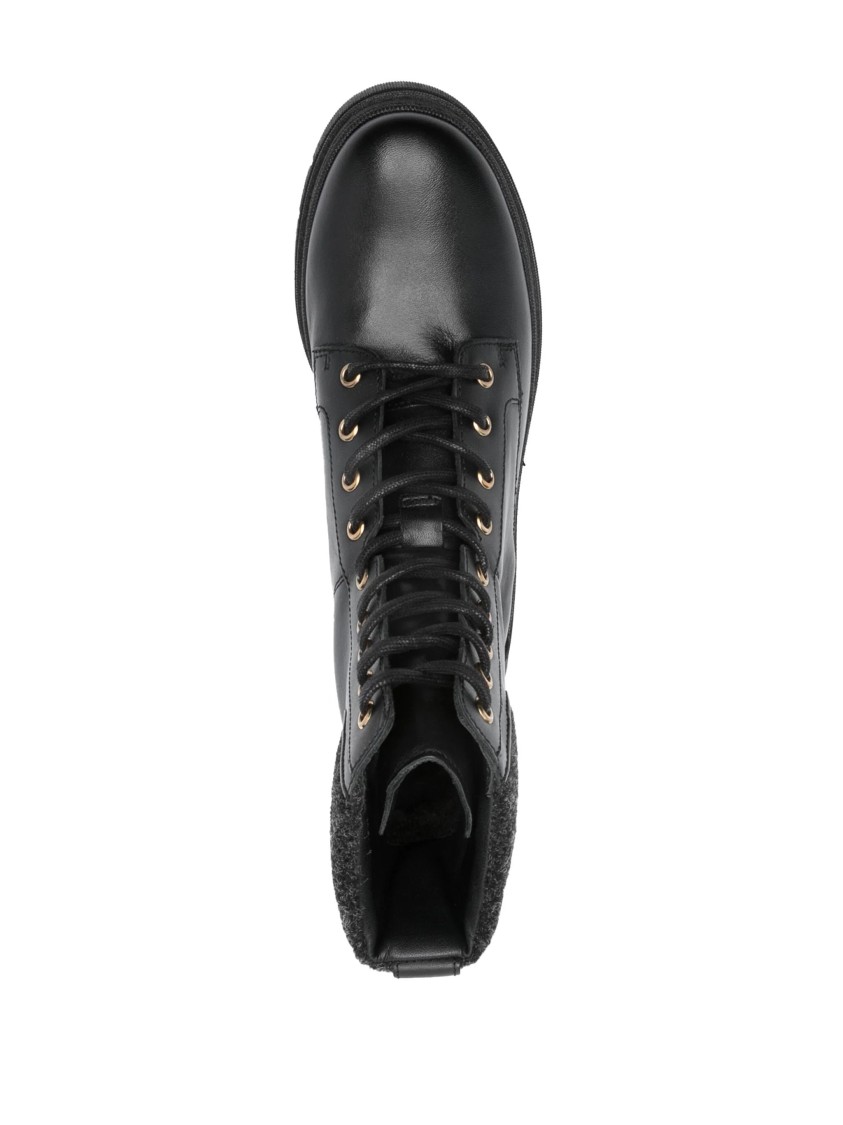Tommy Hilfiger Feminine Felt Lace Up Bootie In Black