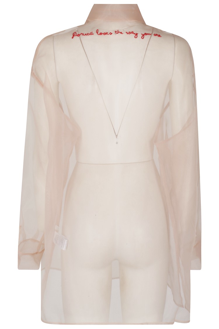 Fiorucci Organza Shirt With Contrast Embroidery