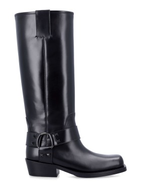 Valentino Rockstud M-Way Boots in Black | THE LIST