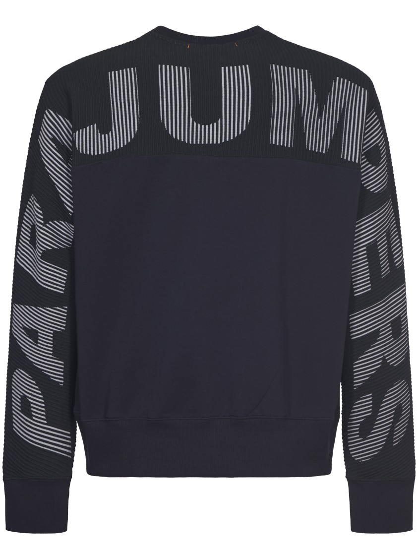 Parajumpers Crew Neck Black Sweater In Blue