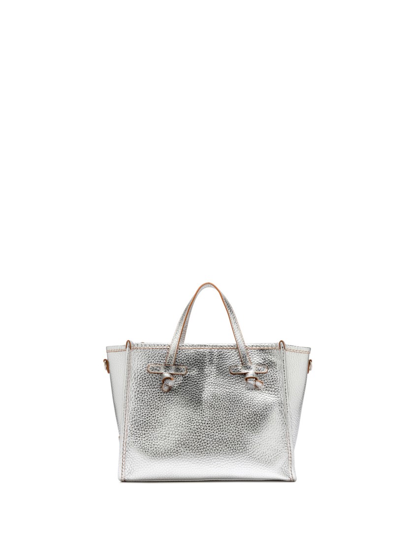 G.chiarini Marcella Marcella 32 Shopping Bag In Silver Double Bubble Leather