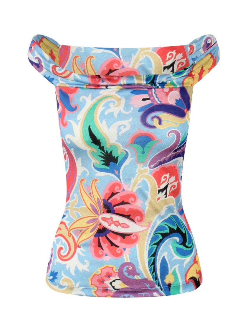 Etro Paisley Top Tops Multicolour In Multi