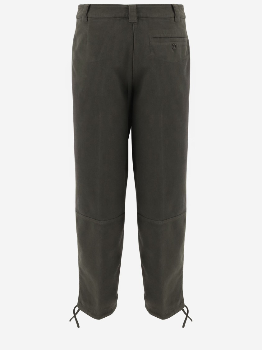 Aspesi Side-pocket Drawstring Trousers In Green