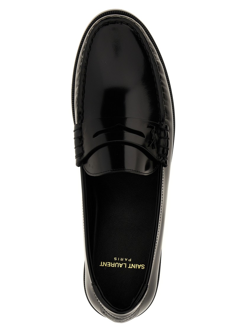 Saint Laurent 'monogramma' Loafers In Black