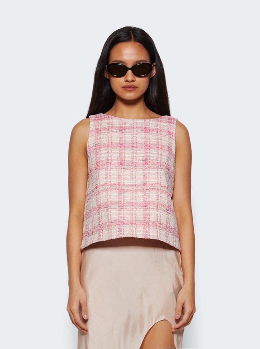 Shop Lisa Marie Fernandez Sleeveless Jacquard Top