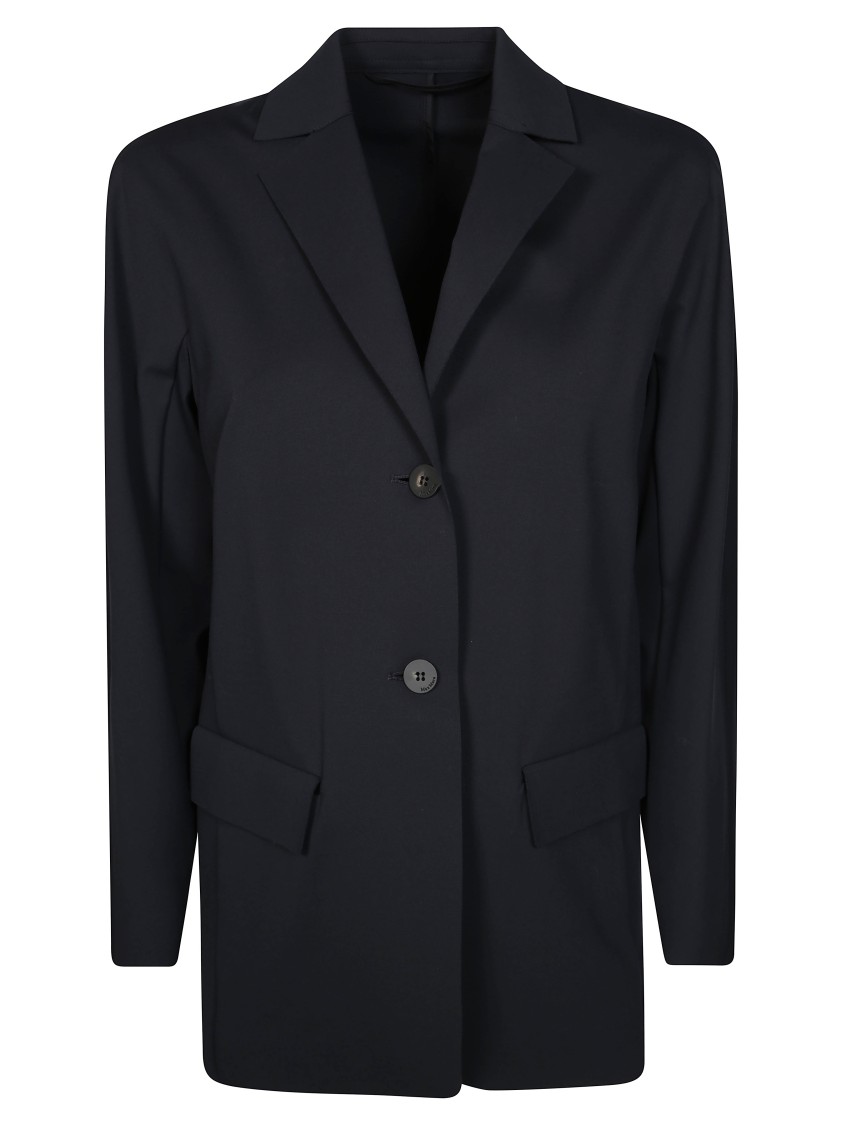 Max Mara Lesena Technical Fabric Jacket In Blue