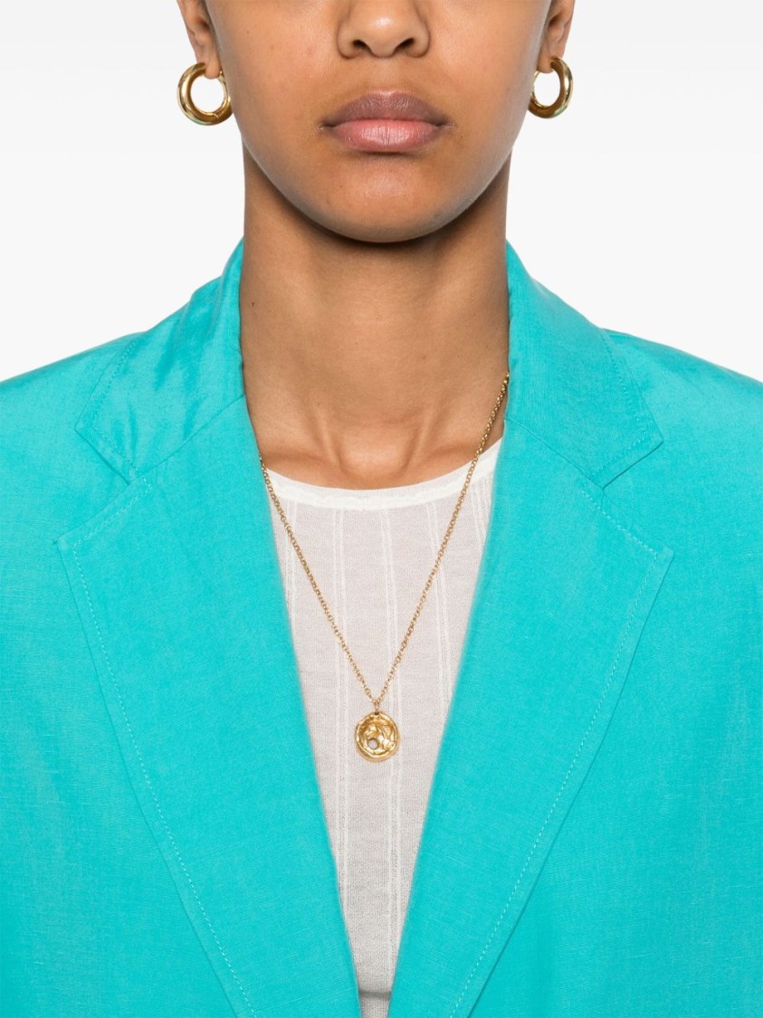 LIU •JO LIU JO TAILORED GREEN JACKET WITH NOTCH LAPELS