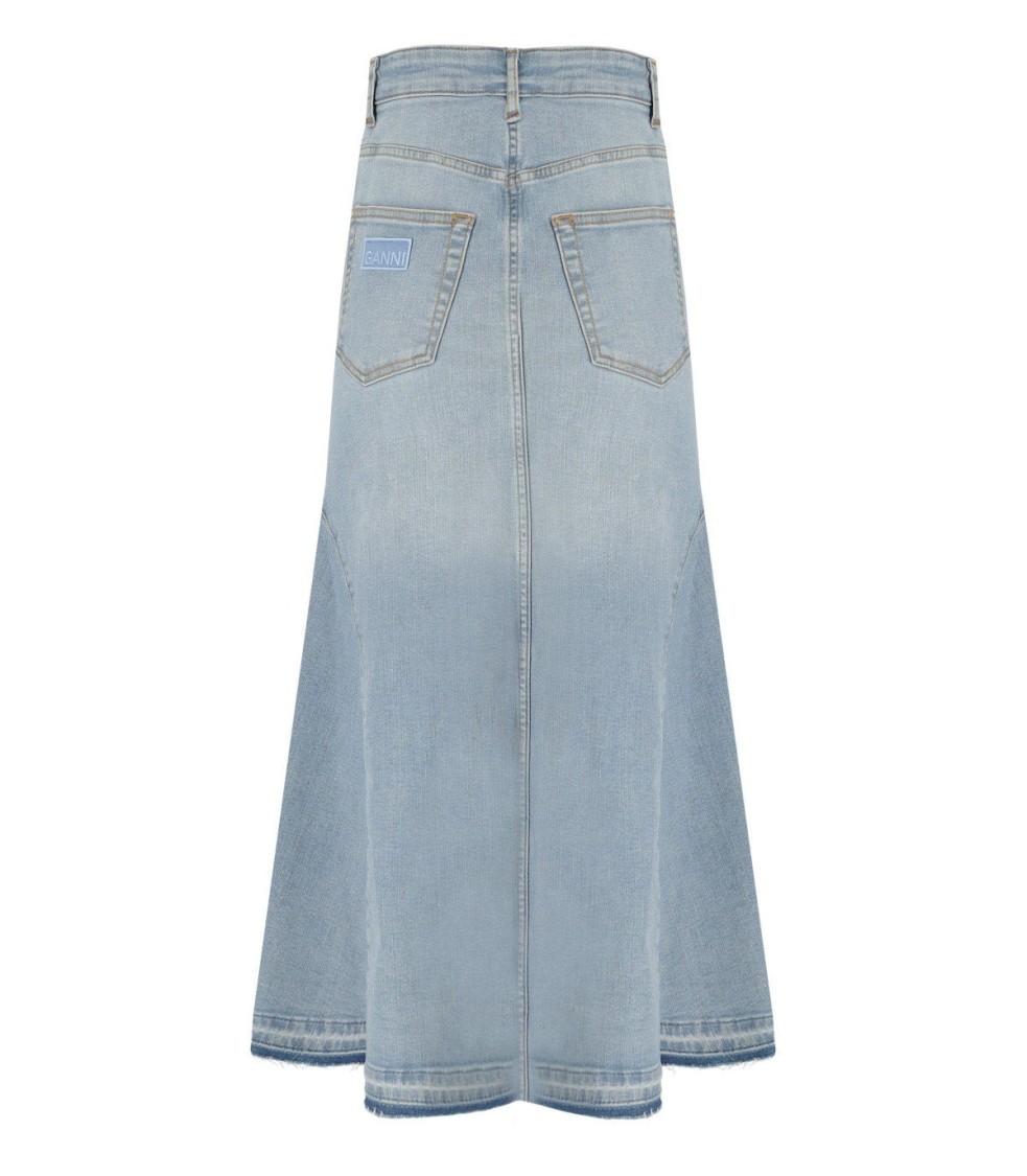 Ganni Light Blue Denim Skirt