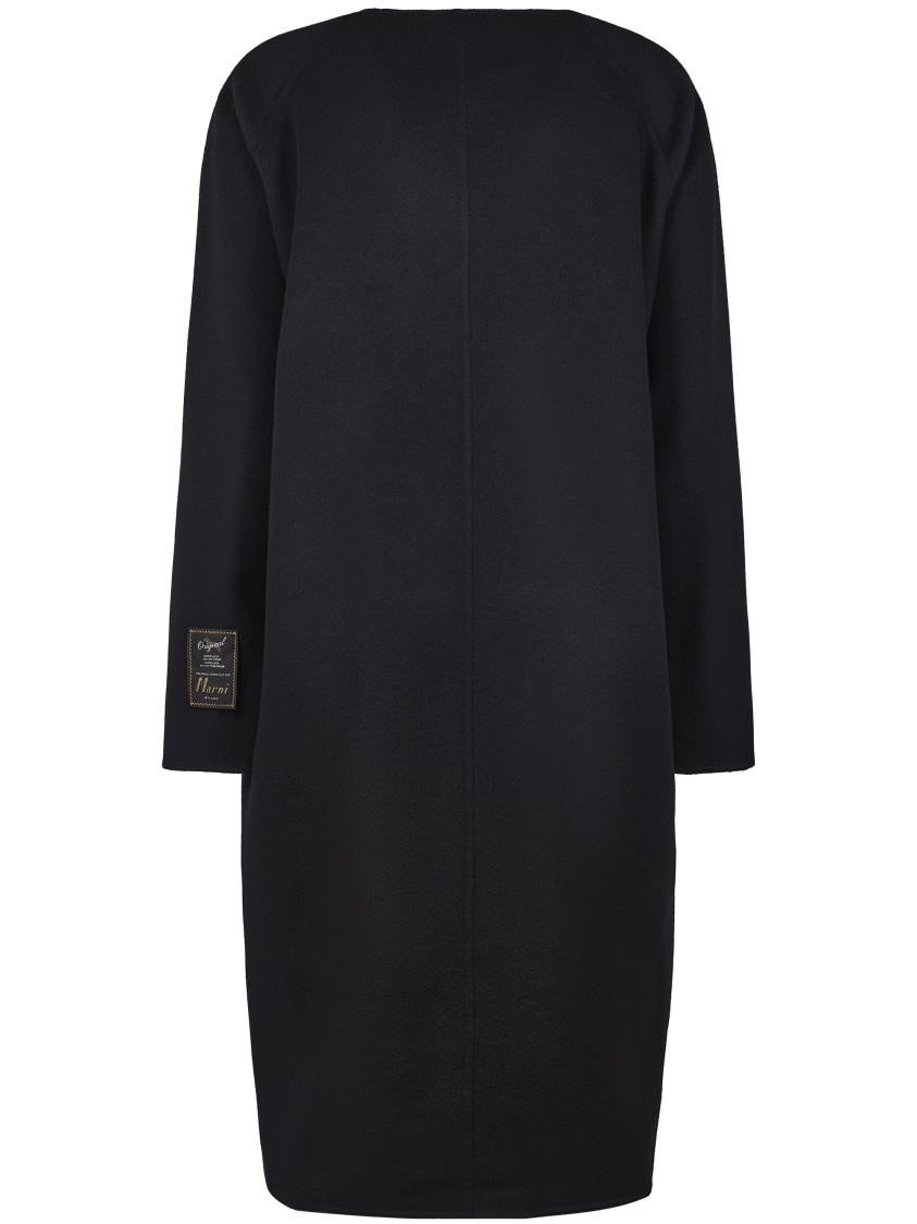 Marni Coat Wool Blend Flap Pockets In Black