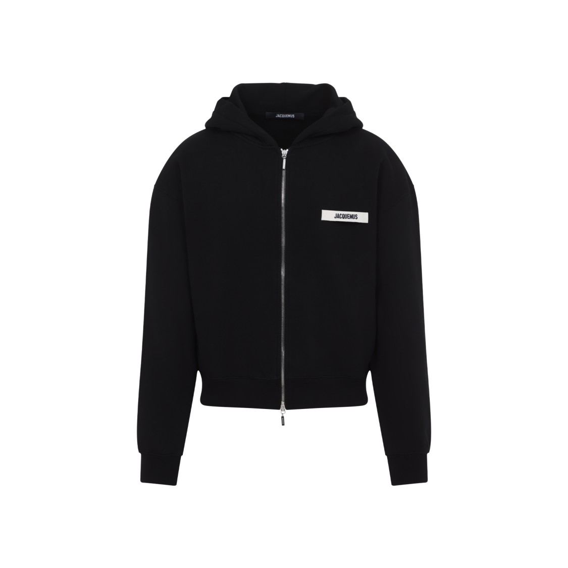 Jacquemus Relaxed Fit Black Zip-up Hoodie