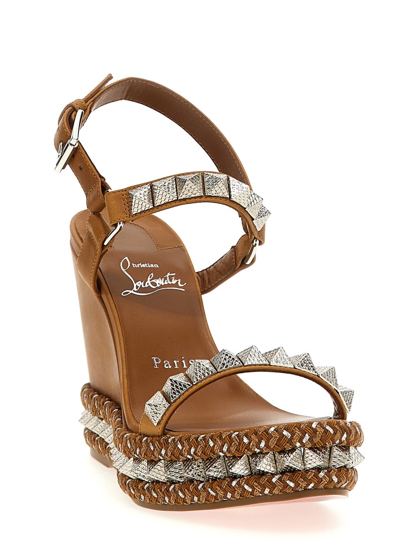 Christian Louboutin Pyraclou' Espadrilles In Brown