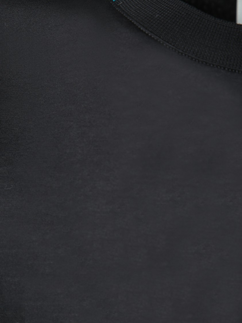 Shop Paul Smith Black T-shirt With Multicolor Striped Accents