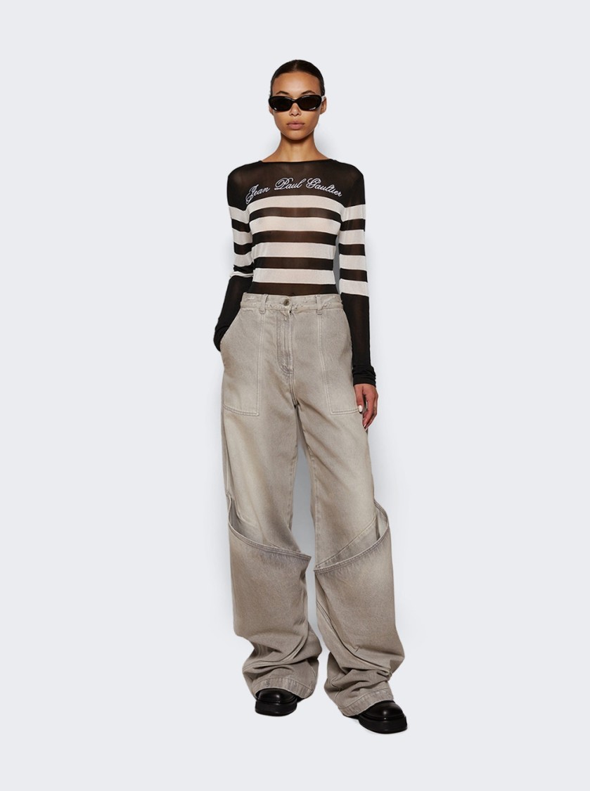 Attico Low-rise Wide-leg Jeans