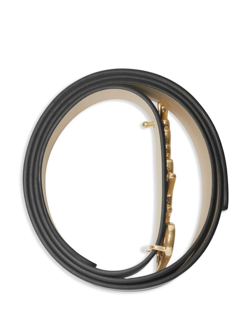 Burberry Adjustable Reversible Belts Smooth Finish In Black