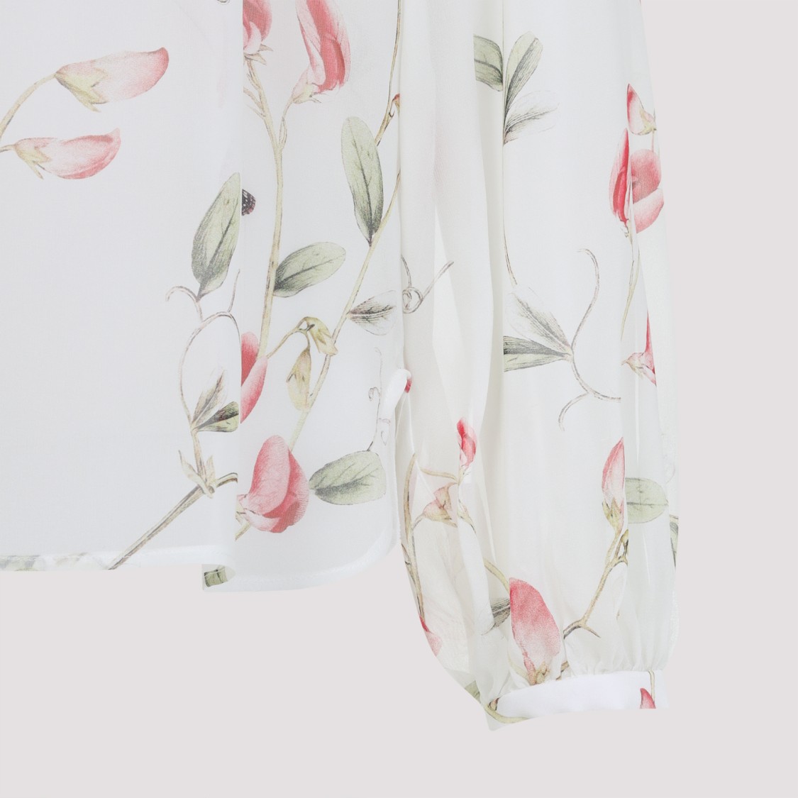 Shop Giambattista Valli White Silk Blouse