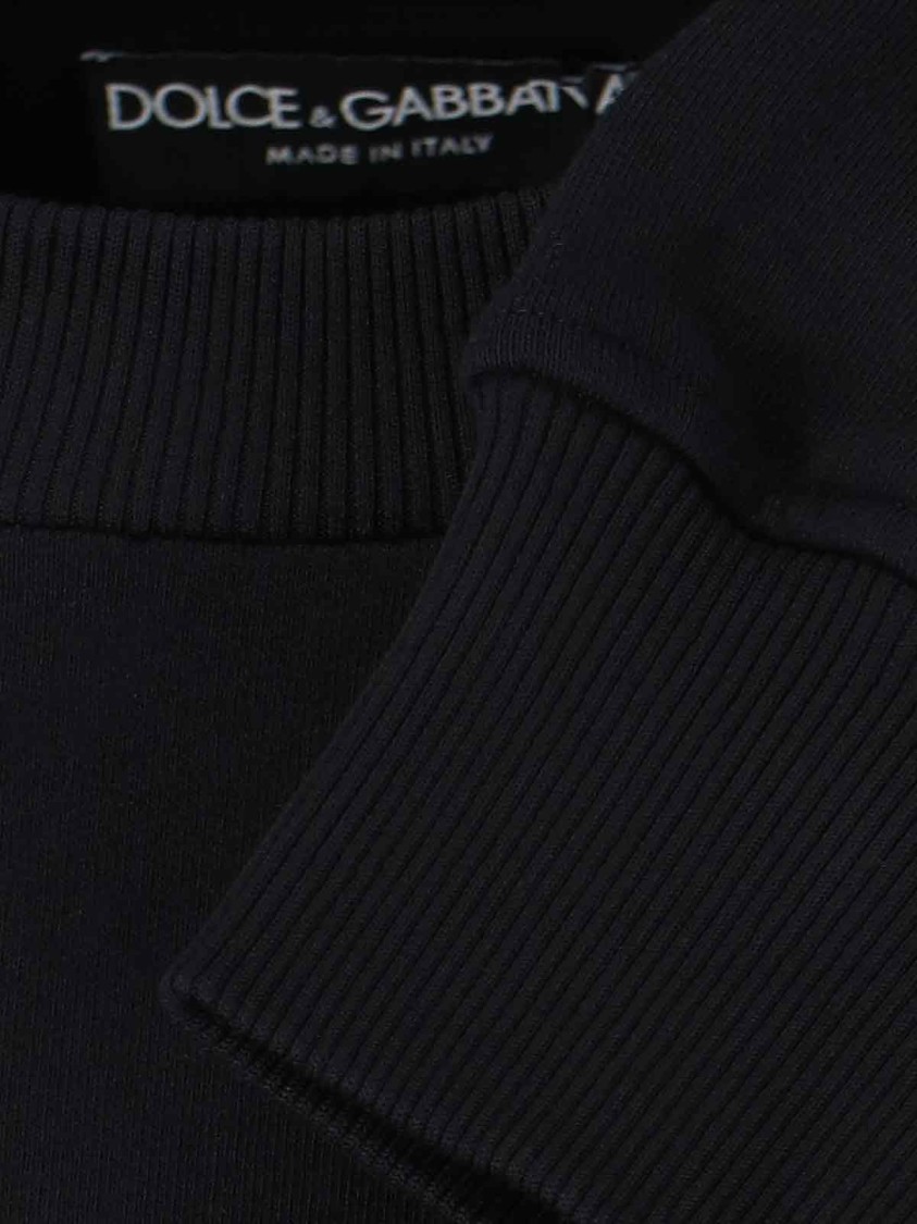 DOLCE & GABBANA DOLCE & GABBANA LOGO CREWNECK SWEATSHIRT – BLACK